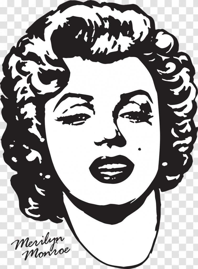 Marilyn Monroe Actor Drawing Clip Art - Monochrome Photography Transparent PNG