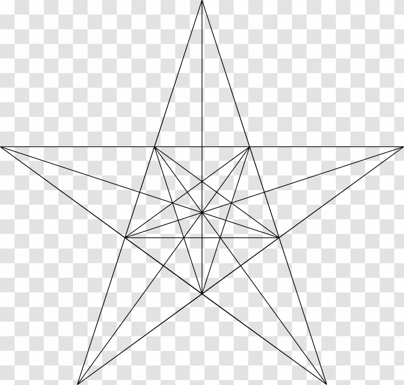 Star Drawing Geometry Triangle - Electrical Network - String Lights Transparent PNG