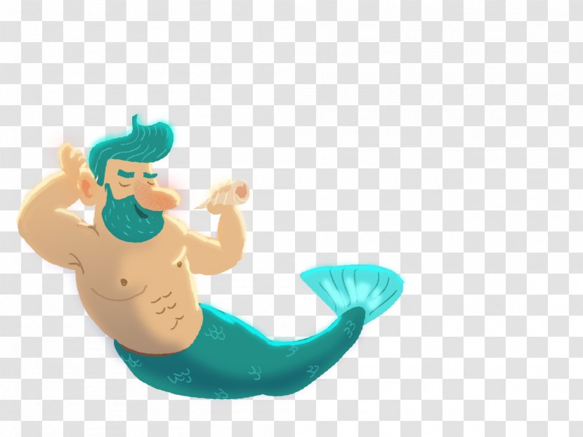 Mermaid Figurine Turquoise Transparent PNG