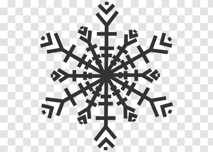 Snowflake Grey Clip Art - Grayscale - Cliparts Transparent PNG