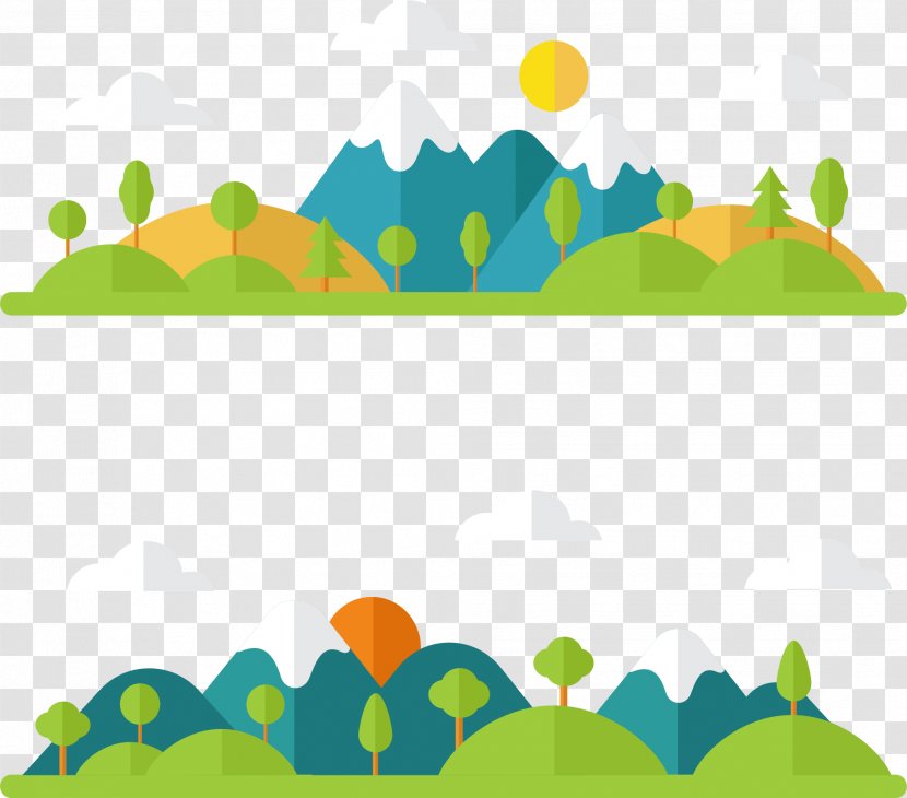 Clip Art - Green - Sunrise Sunset Outdoors Transparent PNG