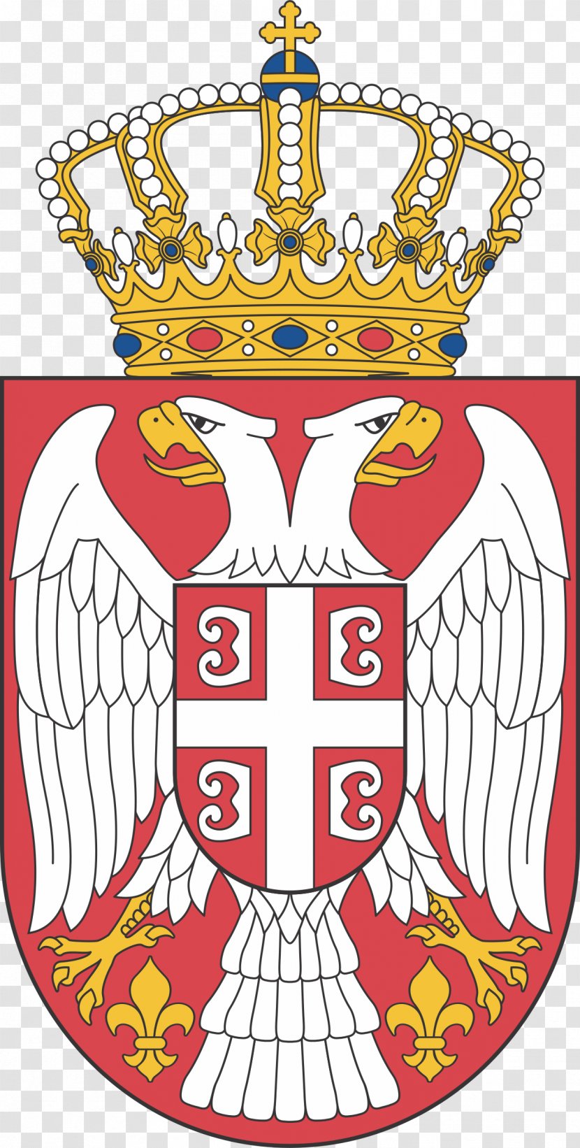 Kingdom Of Serbia Coat Arms Flag - Serbs - Usa Gerb Transparent PNG