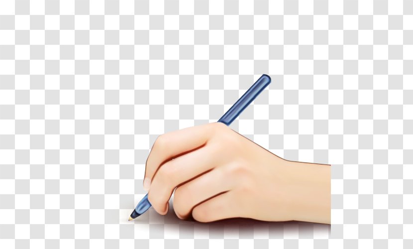 Hand Writing Instrument Accessory Finger Pen - Watercolor - Gesture Thumb Transparent PNG