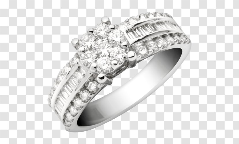 Wedding Ring Platinum Silver Diamond Transparent PNG