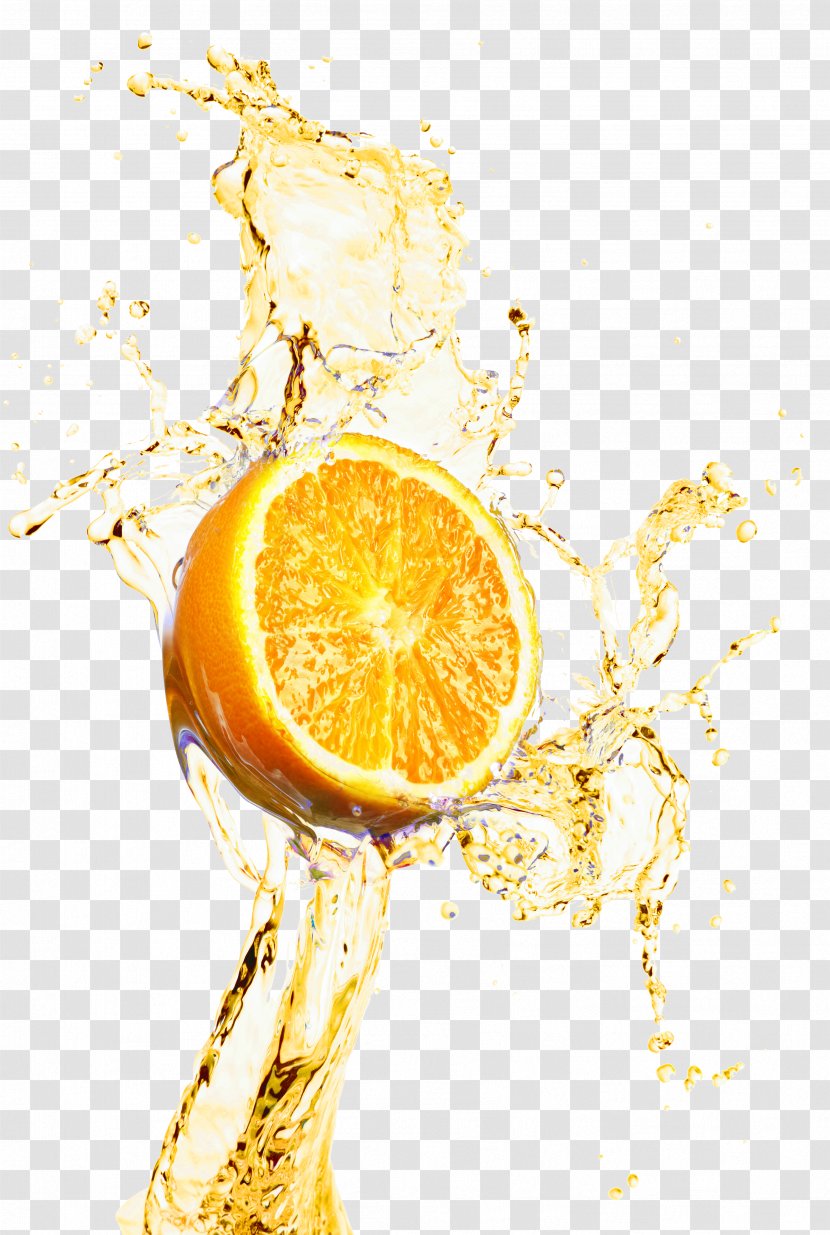 Orange Juice Lemonade - Yellow - Splash Decoration Design Material Transparent PNG