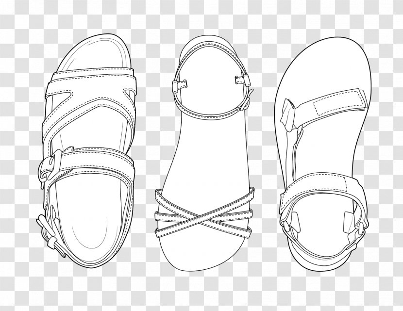 Shoe Footwear Sandal Coloring Book Clothing - Accessories - Sandals Transparent PNG