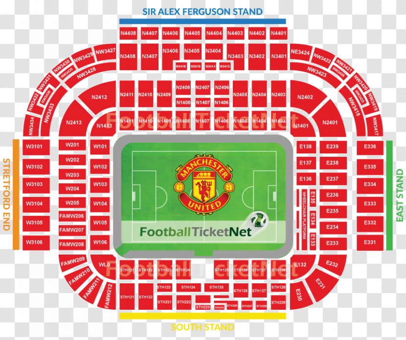 Old Trafford Manchester United F.C. Stadium Derby Sevilla FC - Sport - Seating Plan Transparent PNG