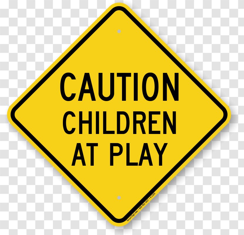 Slow Children At Play Traffic Sign - Signage - Child Transparent PNG