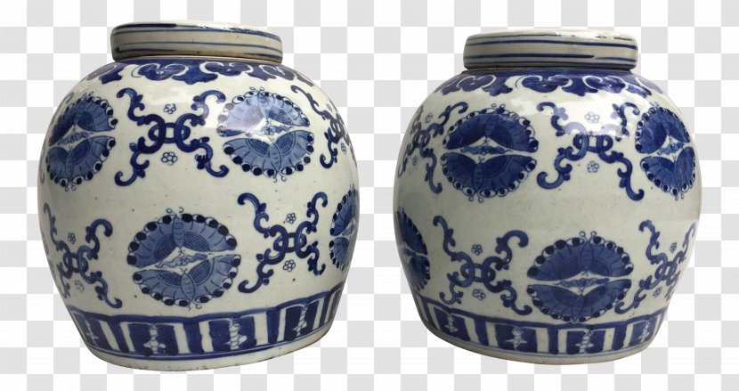 Blue And White Pottery Ceramic Cobalt Vase - Porcelain Transparent PNG