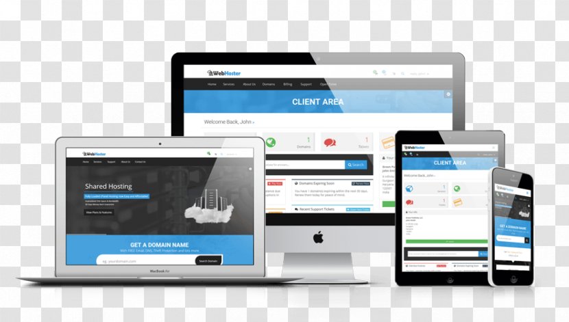 Responsive Web Design Hosting Service Template System - Page Transparent PNG