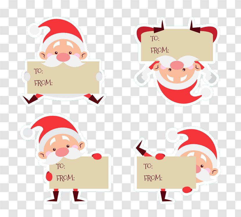 Santa Claus Christmas Clip Art - Vector Notes Transparent PNG