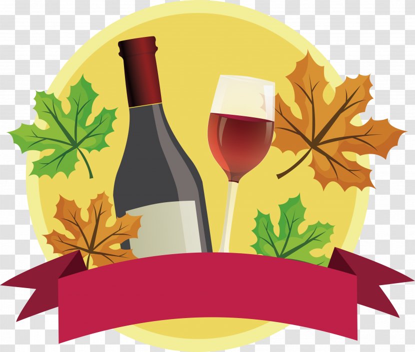 Red Wine Beer Glass - Drinkware - Fall Festival Transparent PNG