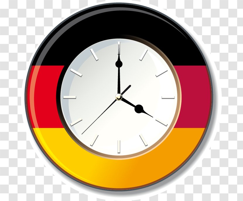 Flag Of Germany Clock Wall Decal - Time Element Transparent PNG