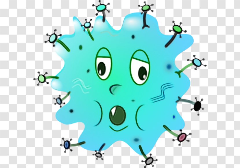 Bacteria Cartoon - Turquoise Green Transparent PNG