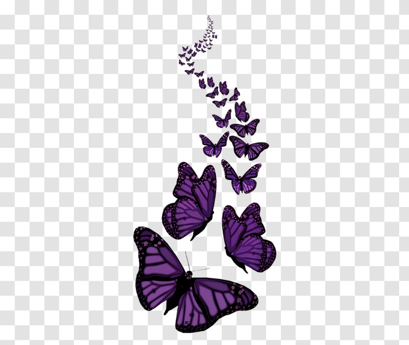 Butterfly Desktop Wallpaper Clip Art - Purple Transparent PNG