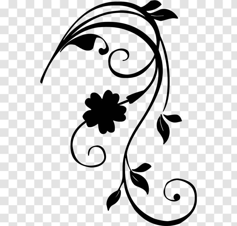 Black And White Flower Clip Art - Monochrome Photography Transparent PNG