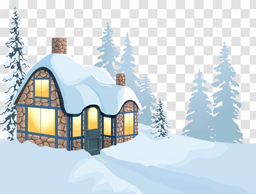 Winter House Clip Art - Home - And Snow Clipart Image Transparent PNG