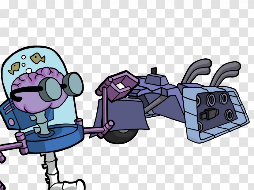 Cel Damage Video Game Robot Brian The Brain - Purple - Finish Line Transparent PNG