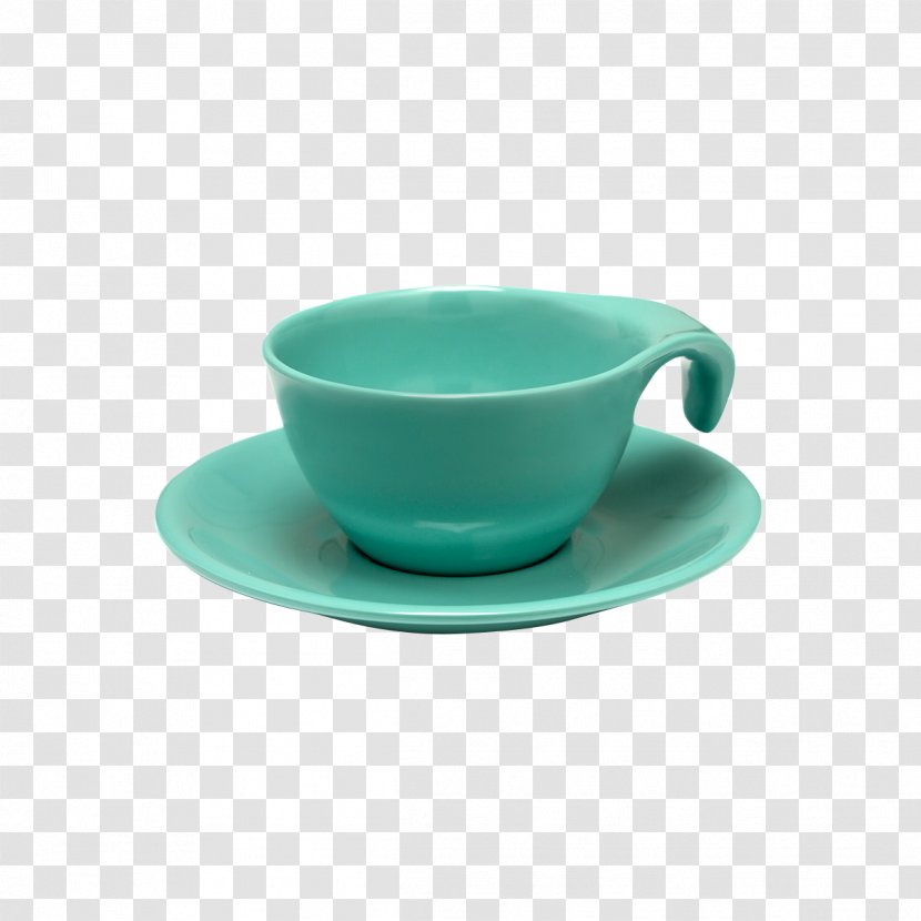 Aqua Turquoise Tableware Teal Saucer - Drinkware Transparent PNG