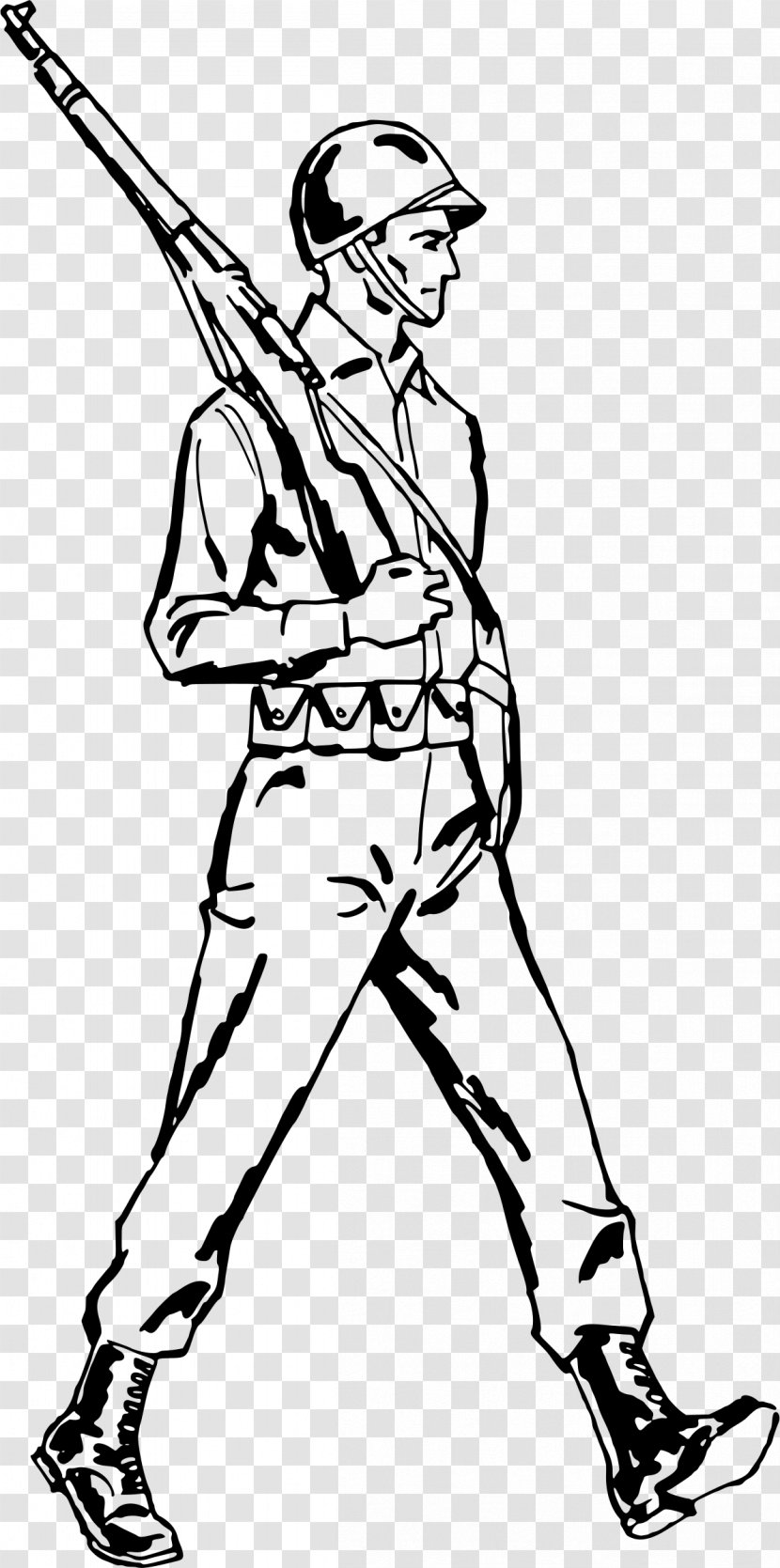 Marching Soldier Clip Art - White Transparent PNG