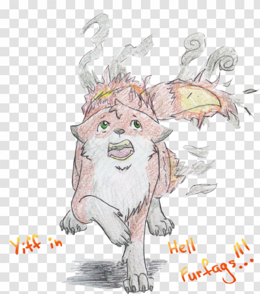 Reindeer Antler Dog Cartoon - Fire Fox Transparent PNG