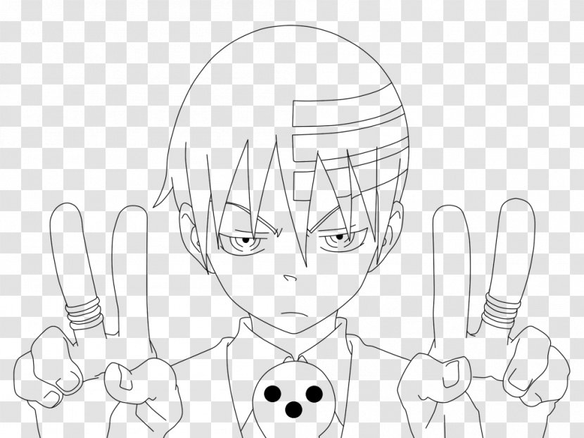 Death The Kid Soul Eater Art Sketch - Cartoon Transparent PNG