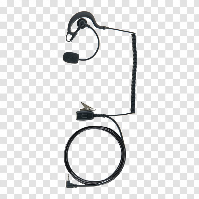 Microphone Two-way Radio Headset Push-to-talk Headphones - Mobile Phones - Boom Mic Transparent PNG