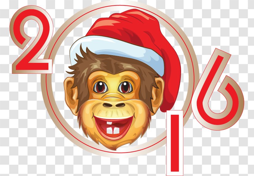 Chinese New Year Monkey Cartoon - Christmas - 2016 Pattern Transparent PNG