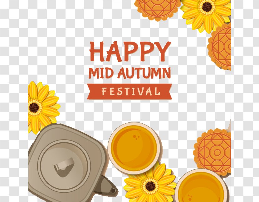Mooncake Mid-Autumn Festival Chang'e - Petal - Happy Fall Transparent PNG