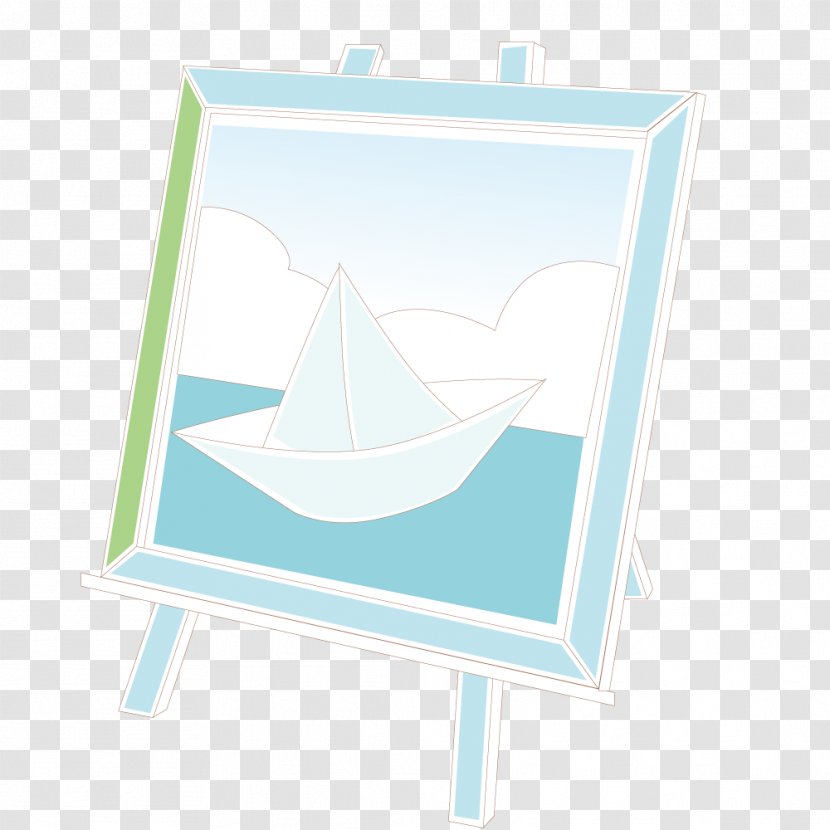 Paper Drawing Computer File - Azure - Boat On The Board Transparent PNG