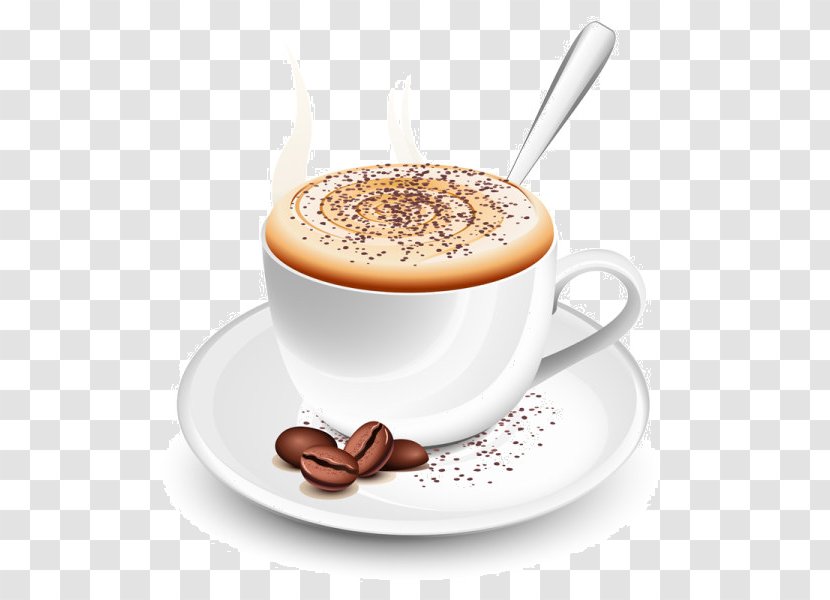 Cappuccino Coffee Latte Espresso Hot Chocolate - Flat White Transparent PNG