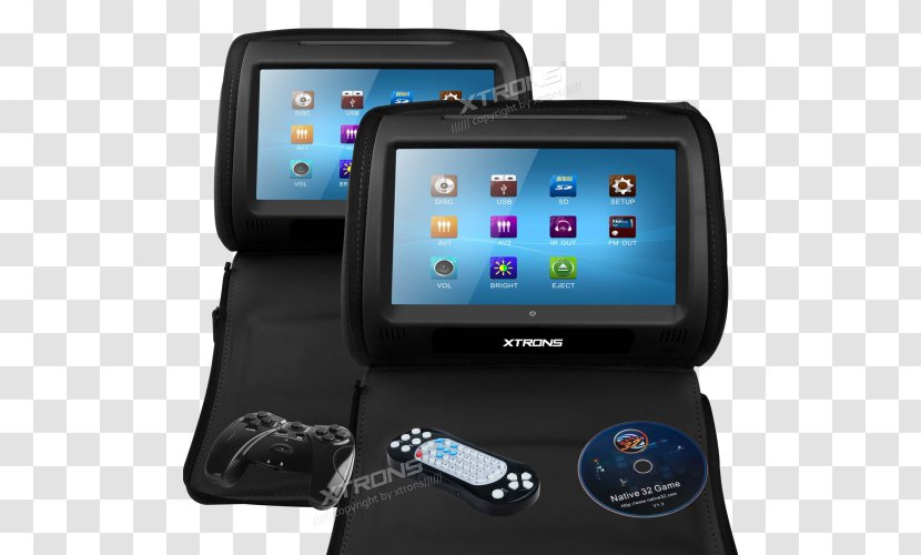 Car Head Restraint Touchscreen DVD Player Computer Monitors - Gadget - Game Consoles Transparent PNG