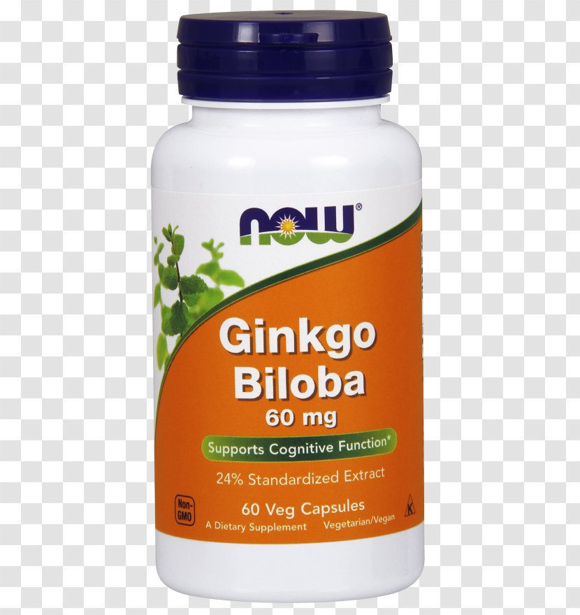Dietary Supplement Ginkgo Biloba NOW Foods Extract - Serving Size - Ginkgo-biloba Transparent PNG