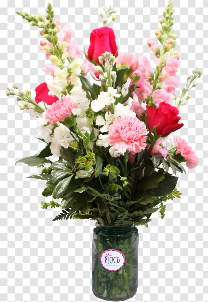 Garden Roses African Daisies Flowerpot Plant - Pink Family - Flower Transparent PNG