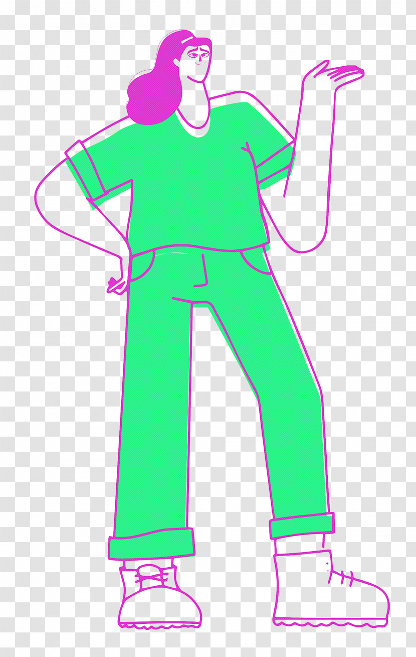 Girl Standing Transparent PNG