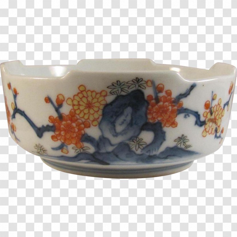 Arita Kakiemon Blue And White Pottery Ceramic - Porcelain Bowl Transparent PNG