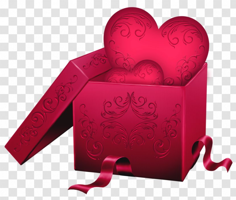 Love Romance Clip Art - Product Design - Transparent Gift Box With Heart Clipart Transparent PNG