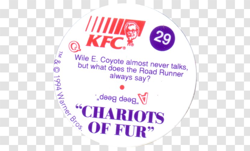 Looney Tunes KFC Brand Font - Wile E. Coyote And The Road Runner Transparent PNG