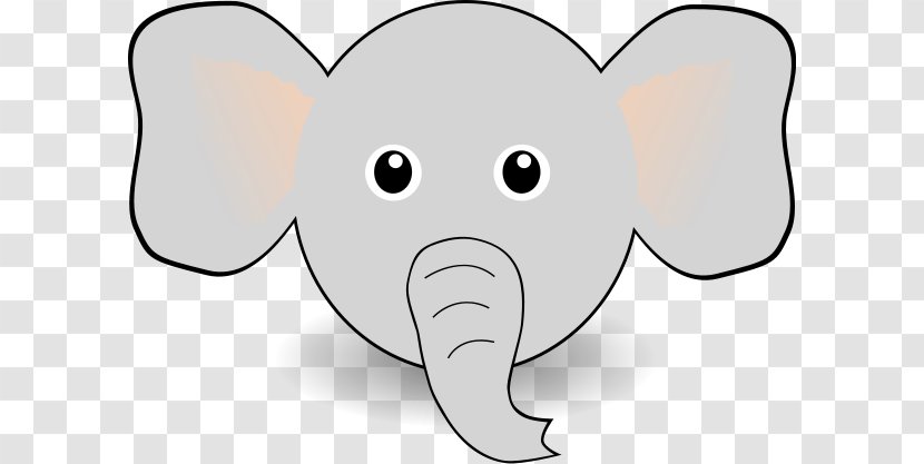 Elephant Cartoon Face Clip Art - Frame - Cliparts Transparent PNG