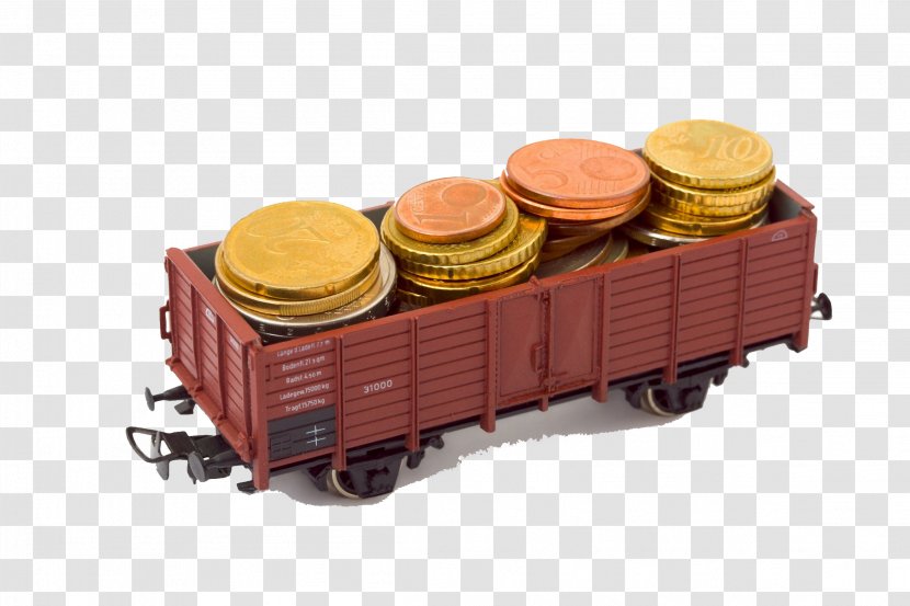 Train Money Profit Currency Finance - Antreprenor - Filled With Gold Coins Transparent PNG