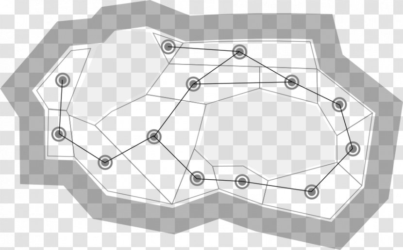 Navigation Mesh Pathfinding A* Search Algorithm Polygon Graph - Waypoint Transparent PNG
