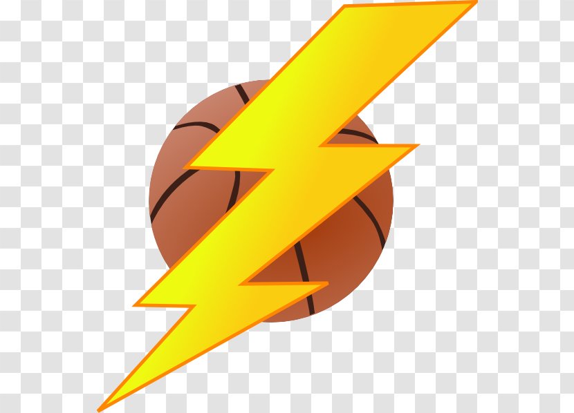 Oklahoma City Thunder Lightning Basketball Clip Art - Yellow Transparent PNG