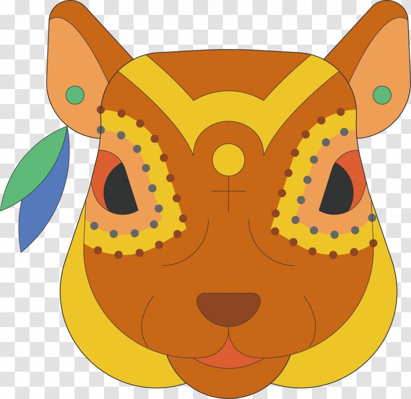 Lion Cat Tiger Giraffe Animal - Headgear - Vector Hand-painted Color Transparent PNG