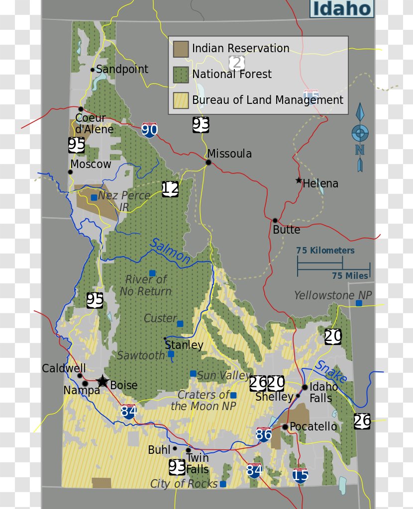 Water Resources Atlas Idaho Ecoregion Land Lot - Map Transparent PNG