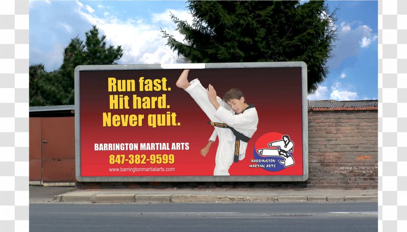 Billboard Karate Martial Arts Advertising Taekwondo - Banner Transparent PNG