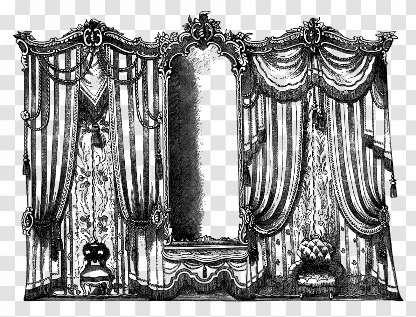 Monochrome Photography Picture Frames Pattern - Black And White - Curtains Transparent PNG