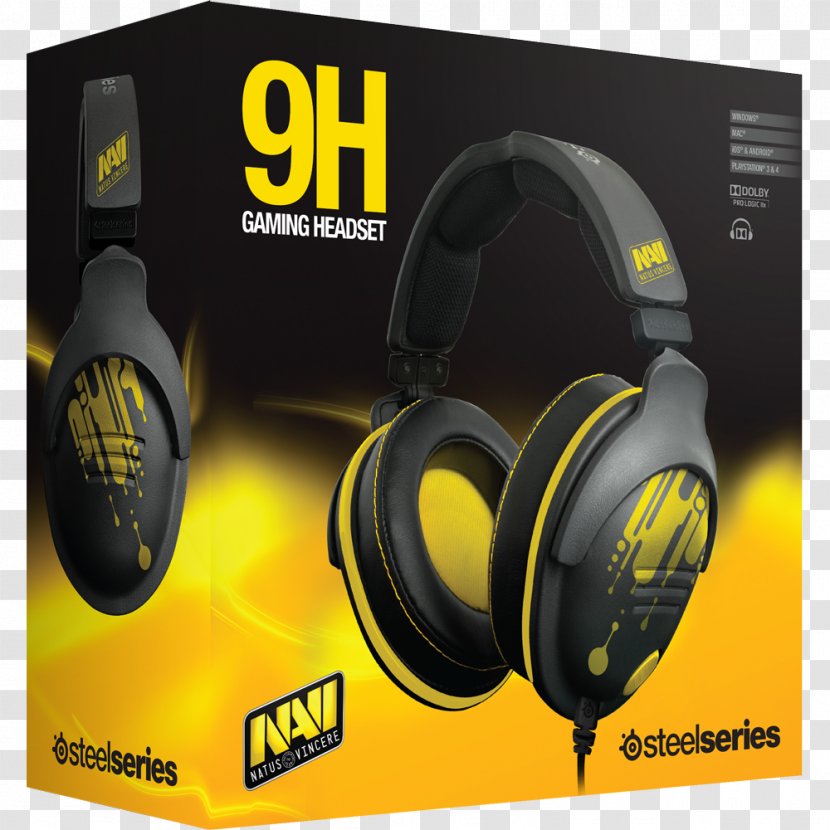 SteelSeries 9H 9 H Headset-Fnatic Team Edition 61104 Headphones Natus Vincere - Electronic Device Transparent PNG