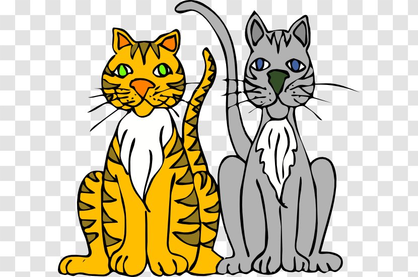 Black Cat Kitten Clip Art - Cartoon Pictures Of Tigers Transparent PNG
