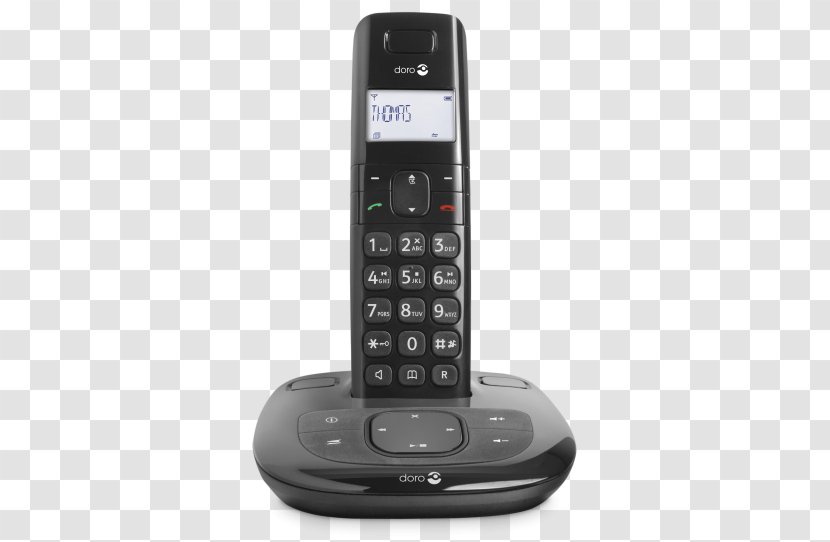 Feature Phone Mobile Phones Cordless Telephone Digital Enhanced Telecommunications Doro - Electronics - Answer Transparent PNG