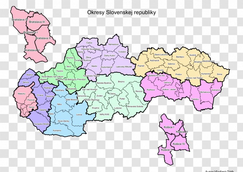 Regions Of Slovakia Map Kraj Counties The Kingdom Hungary Transparent PNG